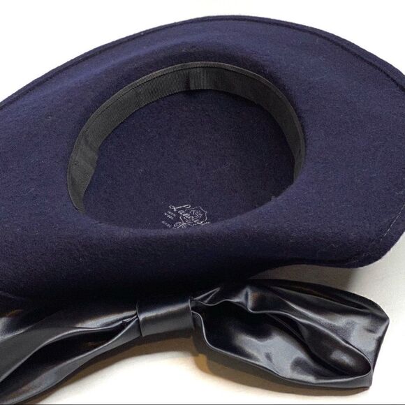 Lancaster vintage wool and sequin hat with back bow - Picture 9 of 13